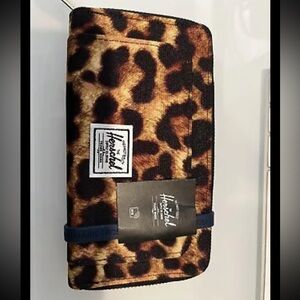 Herschel Supply Co Thomas Wallet. RDIF. Leopard. Brand New w/tags.